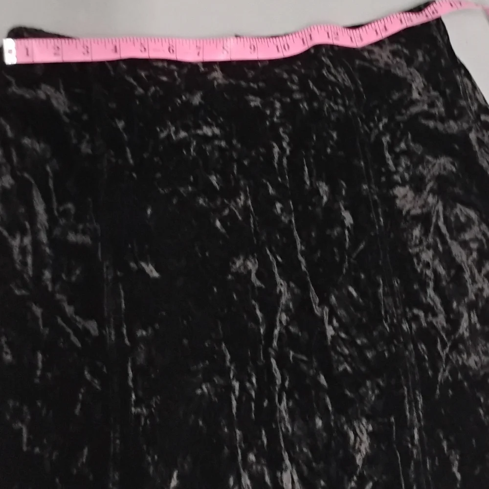 J. Jill Women's Goth Lace Trim Velvet Skirt Sz L Tall